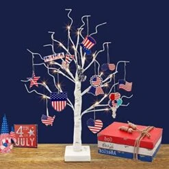 PEIDUO Artificial Tree For Table Decor, Battery Powered Tree Lights With Timer, Lighted Birch Tree With LED Lights For Home, Bedroom, Office, Living Room, Wedding Decor (2FT 24LT Warm White) -Artificial Trees Store 51PsovBouL. AC