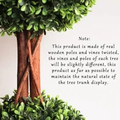 Lifelike Indoor&Outdoor Use 3Ft Boxwood Double Ball Topiary Trees Faux Topiary Tree For Porch,Home,Garden Decor(Set Of 2) 12 Lifelike Indoor&Outdoor Use 3Ft Boxwood Double Ball Topiary Trees Faux Topiary Tree For Porch,Home,Garden Decor(Set Of 2) -Artificial Trees Store 51QAoz5vM6L