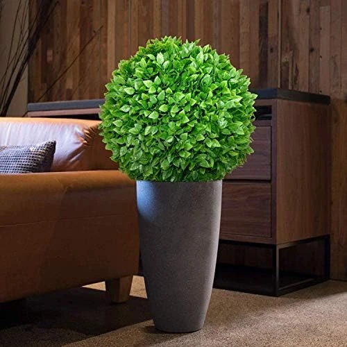 FLORALEAF 15" Artificial Boxwood Topiary Ball Topiary Tree Plants Lifelike Substitute Artifical Plant Balls For Wedding Decore -Indoor/Outdoor Decoration, Rose Leaf, 1 Piece 17 FLORALEAF 15" Artificial Boxwood Topiary Ball Topiary Tree Plants Lifelike Substitute Artifical Plant Balls For Wedding Decore -Indoor/Outdoor Decoration, Rose Leaf, 1 Piece - Image 15