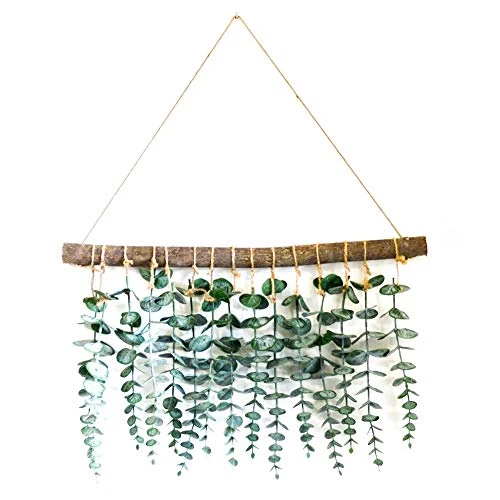 LokoVynes Artificial Eucalyptus Wall Decor - Wall Hanging Eucalyptus Greenery Gives Any Room A Natural, Trendy, Modern Feel - Boho Bedroom Decorations, Bathroom Wall Decor, Kitchen Decorations 3 LokoVynes Artificial Eucalyptus Wall Decor - Wall Hanging Eucalyptus Greenery Gives Any Room A Natural, Trendy, Modern Feel - Boho Bedroom Decorations, Bathroom Wall Decor, Kitchen Decorations