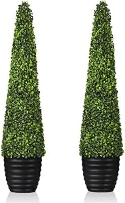 Horjamy 3 Foot Artificial Spiral Boxwood Topiary Trees In Black Ceramic Pot For Indoor And Outdoor Porch Decor(2 Pack) 11 Horjamy 3 Foot Artificial Spiral Boxwood Topiary Trees In Black Ceramic Pot For Indoor And Outdoor Porch Decor(2 Pack) -Artificial Trees Store 51QkRX85xL. AC