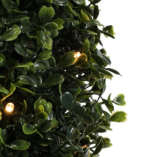 Vickerman Everyday Artificial Pre-Lit Boxwood Topiary Cone 36 Inch Tall - UV Resistant Indoor Outdoor - Potted Natural Green - Faux Tree Decoration Home Patio Entryway 4 Vickerman Everyday Artificial Pre-Lit Boxwood Topiary Cone 36 Inch Tall - UV Resistant Indoor Outdoor - Potted Natural Green - Faux Tree Decoration Home Patio Entryway - Image 2