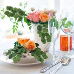 WILLBOND 30 Pieces Artificial Eucalyptus Leaf Stem Long Eucalyptus Artificial Greenery Leaves For Wedding, Holiday, Garden, Home, Office, Greens Decor -Artificial Trees Store 51REuCCFCuL