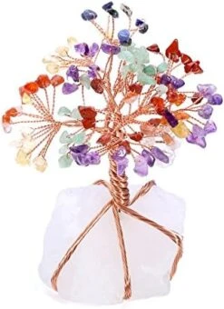 Top Plaza Rose Quartz Healing Crystals Copper Money Tree Desk Office Decor Wrapped On Natural Rose Quartz Base Feng Shui Luck Figurine 22 Top Plaza Rose Quartz Healing Crystals Copper Money Tree Desk Office Decor Wrapped On Natural Rose Quartz Base Feng Shui Luck Figurine -Artificial Trees Store 51RZAasR2tL. AC