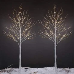 LIGHTSHARE 4 Feet 6 Feet And 8 Feet Birch Tree,Warm White, For Home,Pack Of 3, Festival, Party, And Christmas Decoration, Indoor And Outdoor Use -Artificial Trees Store 51Rw5elQg2L. AC