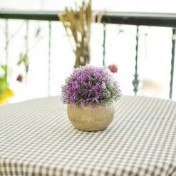 Opps Mini Artificial Plants Plastic Fake Green Colorful Flower Topiary Shrubs With Gray Pot For Home Décor – Set Of 3 -Artificial Trees Store 51S62JMsKkL