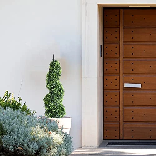 Momoplant Artificial Topiaries Outdoor Spiral Trees, Boxwood Topiary Tree 3 Ft (2 Pieces) Faux Topiary Tree Outdoor Feaux Plant For Decorative Indoor/Outdoor/Garden (35inch) 7 Momoplant Artificial Topiaries Outdoor Spiral Trees, Boxwood Topiary Tree 3 Ft (2 Pieces) Faux Topiary Tree Outdoor Feaux Plant For Decorative Indoor/Outdoor/Garden (35inch) - Image 5