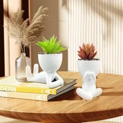 Succulents Plants Artificial For Room Decor, Fake Succulent With Human Shaped Pots, Aesthetic Plants For Desk Decor, Cute Fake Plants For Office Decor, Good Ideas For Gifts, Home Decorations 3PCS 11 Succulents Plants Artificial For Room Decor, Fake Succulent With Human Shaped Pots, Aesthetic Plants For Desk Decor, Cute Fake Plants For Office Decor, Good Ideas For Gifts, Home Decorations 3PCS -Artificial Trees Store 51SXqoAmf6L