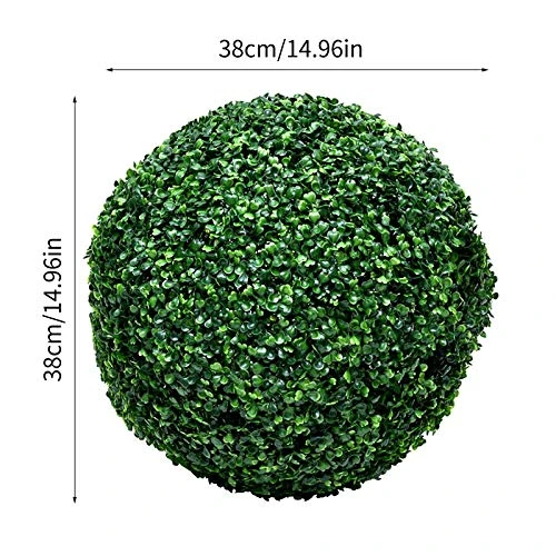 15 Inch Artificial Boxwood Balls Topiary, Faux Plants Boxwood Decorative Balls For Backyard, Balcony,Garden, Wedding And Home Décor (2 Pack) 5 15 Inch Artificial Boxwood Balls Topiary, Faux Plants Boxwood Decorative Balls For Backyard, Balcony,Garden, Wedding And Home Décor (2 Pack) - Image 3
