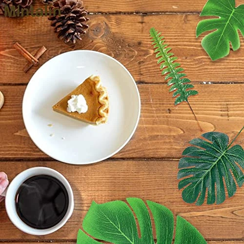 92pcs Palm Leaves Artificial Plant Kit Fake Leaves Jungle Party Decorations Monstera Deliciosa Faux Palm Fronds Tropical Plants Greenery Hawaiian Luau Party Supplies Wedding Decor Beach Theme 5 92pcs Palm Leaves Artificial Plant Kit Fake Leaves Jungle Party Decorations Monstera Deliciosa Faux Palm Fronds Tropical Plants Greenery Hawaiian Luau Party Supplies Wedding Decor Beach Theme - Image 3