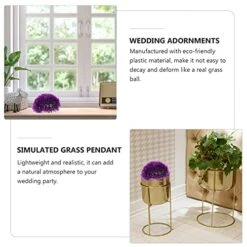 YARDWE 2Pcs Topiary Ball Ornament Artificial Plant Topiary Ball Faux Topiary Tree Substitute Purple Artificial Plant Ball For Indoor Outdoor Wedding Faux Boxwood Sphere Use Greenery Ball 10 YARDWE 2Pcs Topiary Ball Ornament Artificial Plant Topiary Ball Faux Topiary Tree Substitute Purple Artificial Plant Ball For Indoor Outdoor Wedding Faux Boxwood Sphere Use Greenery Ball -Artificial Trees Store 51SxWCGrCyS