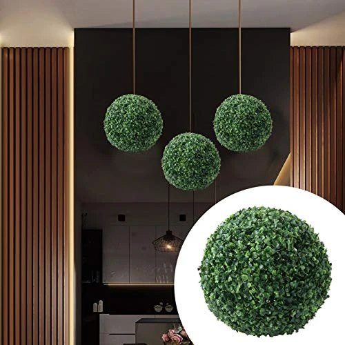 Abaodam Artificial Plant Topiary Ball Green Grass Decorative Balls Round Plastic Plant Ball Decoration For Wedding New Year Christmas Ceiling Garden Home Outdoor 23cm 7 Abaodam Artificial Plant Topiary Ball Green Grass Decorative Balls Round Plastic Plant Ball Decoration For Wedding New Year Christmas Ceiling Garden Home Outdoor 23cm - Image 5