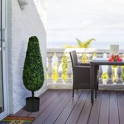 BestComfort 3ft Artificial Boxwood Topiary Tower Tree Set Of 2, Faux Plant Greenery Decor For House Garden Office And Store Decoration, Faux Potted Boxwood Plant, No Maintenance 23 BestComfort 3ft Artificial Boxwood Topiary Tower Tree Set Of 2, Faux Plant Greenery Decor For House Garden Office And Store Decoration, Faux Potted Boxwood Plant, No Maintenance -Artificial Trees Store 51TBCoeeIGL