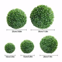 Chrees Artifical Plant Balls Green Plastic Plant Ball Topiary Ball Faux Boxwood Balls Decorative For Home Outdoor Wedding Party Decoration -Artificial Trees Store 51TKwqLHX4L