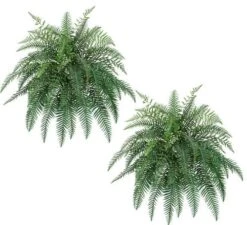 40" Artificial River Fern Hanging Plant Boston Bush Tree Arrangement, With No Pot, (Pack Of 2)