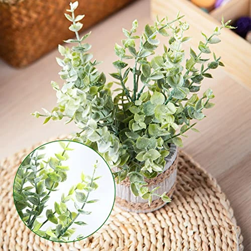 HC STAR Mini Fake Plants Artificial Potted Green Plastic Plants,Small Houseplants For Home Decor Office Desk 5 HC STAR Mini Fake Plants Artificial Potted Green Plastic Plants,Small Houseplants For Home Decor Office Desk - Image 3