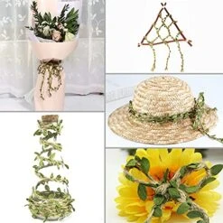 Natural Jute Twine, 66 Feet 5mm Burlap Leaf Ribbon, Braided Decoration Vine With Artificial Green Leaves For Jungle Safari Themed Party Birthday Wedding Garden Home Decor(1 Roll) 11 Natural Jute Twine, 66 Feet 5mm Burlap Leaf Ribbon, Braided Decoration Vine With Artificial Green Leaves For Jungle Safari Themed Party Birthday Wedding Garden Home Decor(1 Roll) -Artificial Trees Store 51Twf06I2ZS