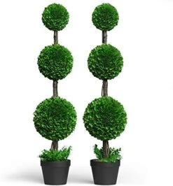 Barnyard Designs 3ft (36”) Artificial Boxwood Topiary Ball Plant, Front Porch Home Decor, Faux Fake Plant Decoration, (Single) 24 Barnyard Designs 3ft (36”) Artificial Boxwood Topiary Ball Plant, Front Porch Home Decor, Faux Fake Plant Decoration, (Single) -Artificial Trees Store 51U113pQ8dL. AC