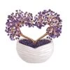 Jovivi Amethyst Crystal Heart Money Tree Healing Gemstone Bonsai Ornament For Wedding Ceremony Reiki Balancing Energy Meditation Feng Shui Wealth & Good Luck Home Indoor Office Decor 7.87"-8.26" -Artificial Trees Store 51UNCCRrlsL