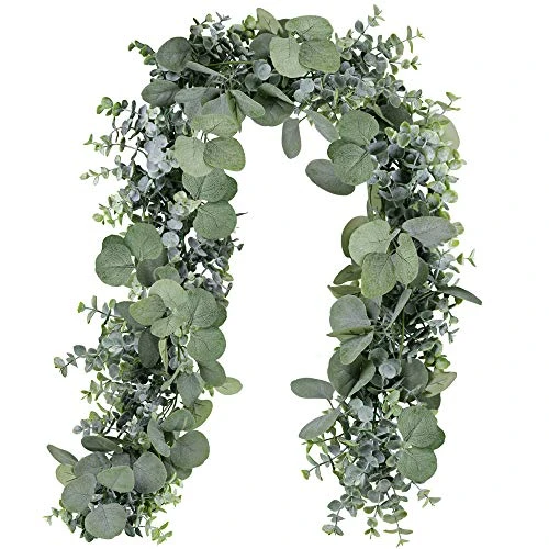 Winlyn 5.9' Long Faux Eucalyptus Leaves Greenery Garland Artificial Silver Dollar Eucalyptus Garland In Grey Green Wedding Arch Swag Backdrop Garland Doorways Table Runner Garland Indoor Outdoor 3 Winlyn 5.9' Long Faux Eucalyptus Leaves Greenery Garland Artificial Silver Dollar Eucalyptus Garland In Grey Green Wedding Arch Swag Backdrop Garland Doorways Table Runner Garland Indoor Outdoor