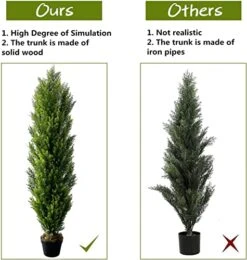 I.C.ELAINE 5 Foot Topiary Trees Artificial Outdoor 2 Pack Large Cedar Pine Fake Plants UV Rated 5ft Faux Topiary Bushes And Shrubs Set Of 2 For Home Indoor Front Porch Patio Decor 9 I.C.ELAINE 5 Foot Topiary Trees Artificial Outdoor 2 Pack Large Cedar Pine Fake Plants UV Rated 5ft Faux Topiary Bushes And Shrubs Set Of 2 For Home Indoor Front Porch Patio Decor -Artificial Trees Store 51UY1sSuxML
