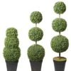 Haute Decor Adjustable Configuration Triple Boxwood Ball Artificial Topiary For Indoor Or Outdoor Use - Adjusts Up To 64 Inches Tall - Easily Adjust The Height And Distance Between Topiaries -Artificial Trees Store 51UZkHbU8CL