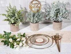 ROMAY 3 Pack Mini Potted Artificial Plants Fake Eucalyptus Greenery In Pots For Home Office Desk Decor -Artificial Trees Store 51Ul3YVkVmL