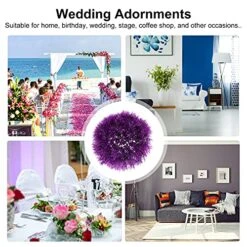 YARDWE 2Pcs Topiary Ball Ornament Artificial Plant Topiary Ball Faux Topiary Tree Substitute Purple Artificial Plant Ball For Indoor Outdoor Wedding Faux Boxwood Sphere Use Greenery Ball 11 YARDWE 2Pcs Topiary Ball Ornament Artificial Plant Topiary Ball Faux Topiary Tree Substitute Purple Artificial Plant Ball For Indoor Outdoor Wedding Faux Boxwood Sphere Use Greenery Ball -Artificial Trees Store 51VQBTpKCbS
