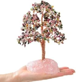 KALIFANO Premium Natural Tree Of Life (414 Gemstone Count) Chakra Crystal Tree With Rose Quartz Base With Healing Properties - Bonsai Feng Shui Money Tree For Healing And Luck 18 KALIFANO Premium Natural Tree Of Life (414 Gemstone Count) Chakra Crystal Tree With Rose Quartz Base With Healing Properties - Bonsai Feng Shui Money Tree For Healing And Luck -Artificial Trees Store 51VTPjvKVS. AC