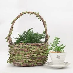 Natural Jute Twine, 66 Feet 5mm Burlap Leaf Ribbon, Braided Decoration Vine With Artificial Green Leaves For Jungle Safari Themed Party Birthday Wedding Garden Home Decor(1 Roll) 12 Natural Jute Twine, 66 Feet 5mm Burlap Leaf Ribbon, Braided Decoration Vine With Artificial Green Leaves For Jungle Safari Themed Party Birthday Wedding Garden Home Decor(1 Roll) -Artificial Trees Store 51VTSi0N67S