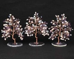 CrystalTears Crystal Gemstone Tree Amethyst Rose Quartz Aquamarine Crystal Money Tree Feng Shui Crystal Bonsai Tree For Good Luck Home Decoration 5.5"-6.3" -Artificial Trees Store 51Vk60HWKyL