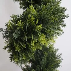 Two 3.6ft Artificial Topiaries Trees Boxwood Spiral Topiary Trees, Faux Topiary Tree Outdoor Spiral Topiary Artificial Cypress Trees -Artificial Trees Store 51VpY5m7XqS