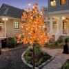 LIGHTSHARE 6FT 120LED Artificial Lighted Maple Tree Warm White Fall Decorations Indoor Ourdoor, Orange 1 LIGHTSHARE 6FT 120LED Artificial Lighted Maple Tree Warm White Fall Decorations Indoor Ourdoor, Orange -Artificial Trees Store 51Vwa8AvQlL
