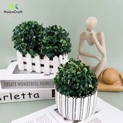 NaienCraft, Pack Of 6 Artificial Plant Topiary Ball Faux Boxwood Decorative Balls For Home Wedding Hanging Decor 14 NaienCraft, Pack Of 6 Artificial Plant Topiary Ball Faux Boxwood Decorative Balls For Home Wedding Hanging Decor -Artificial Trees Store 51WCn7cqnuL