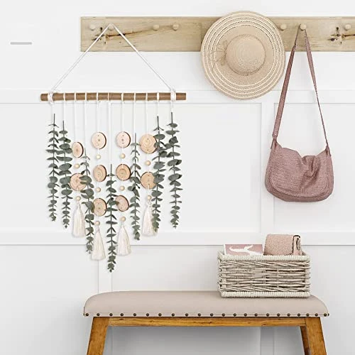 Cyitimo Bathroom Decor Artificial Eucalyptus Greenery Hanging Wall Decor Faux Eucalyptus Leaves Hanging Plant With Wooden Stick With Rustic Farmhouse For Bedroom Nursery Boho Home Decorations 4 Cyitimo Bathroom Decor Artificial Eucalyptus Greenery Hanging Wall Decor Faux Eucalyptus Leaves Hanging Plant With Wooden Stick With Rustic Farmhouse For Bedroom Nursery Boho Home Decorations - Image 2