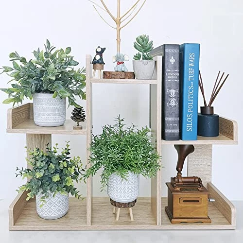 Set Of 3 Assorted Small Potted Plants Fake Eucalyptus And Rosemary Plants In Gray Geometric Concrete Ceramic Pots For Gifts Home Kitchen Office Shelf Table Desk Modern Indoor Outdoor Greenery Decor 6 Set Of 3 Assorted Small Potted Plants Fake Eucalyptus And Rosemary Plants In Gray Geometric Concrete Ceramic Pots For Gifts Home Kitchen Office Shelf Table Desk Modern Indoor Outdoor Greenery Decor - Image 4