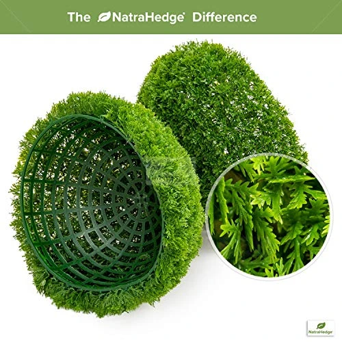 NatraHedge Artificial Topiary Ball Set - Faux Foliage Balls For Garden, Wedding, Home Décor, And Backyard (Juniper Cypress - 10" X 10" - 2 Pack) 6 NatraHedge Artificial Topiary Ball Set - Faux Foliage Balls For Garden, Wedding, Home Décor, And Backyard (Juniper Cypress - 10" X 10" - 2 Pack) - Image 4
