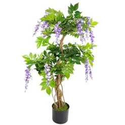 Leaf 110cm Artificial Plant Purple Wisteria Tree