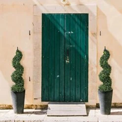 Lvydec 2 Pack Artificial Boxwood Topiary Tree, 3ft Topiary Plants Potted Trees Decoration For Front Porch Home Living Room, Indoor/Outdoor Use 10 Lvydec 2 Pack Artificial Boxwood Topiary Tree, 3ft Topiary Plants Potted Trees Decoration For Front Porch Home Living Room, Indoor/Outdoor Use -Artificial Trees Store 51Xbukunk2L