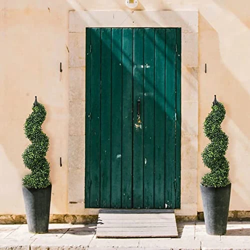 Lvydec 2 Pack Artificial Boxwood Topiary Tree, 3ft Topiary Plants Potted Trees Decoration For Front Porch Home Living Room, Indoor/Outdoor Use 6 Lvydec 2 Pack Artificial Boxwood Topiary Tree, 3ft Topiary Plants Potted Trees Decoration For Front Porch Home Living Room, Indoor/Outdoor Use - Image 4