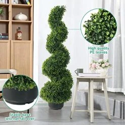35 Inch Artificial Boxwood Topiary Tree Spiral Plants Fake Faux Artificial Topiary Trees Plant Decor In Plastic Pot Green Indoor Or Outdoor For Garden Gate Office Home Decoration Gifts, Set Of 2 10 35 Inch Artificial Boxwood Topiary Tree Spiral Plants Fake Faux Artificial Topiary Trees Plant Decor In Plastic Pot Green Indoor Or Outdoor For Garden Gate Office Home Decoration Gifts, Set Of 2 -Artificial Trees Store 51YFiiVdMWL