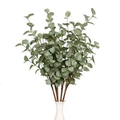 VGIA 6 Pcs Artificial Plants Eucalyptus Stems Eucalyptus Leaf Spray In Green Greenery Stems Silk Plastic Plants Floral For Home Party Wedding Decoration -Artificial Trees Store 51YVmmEeR4L
