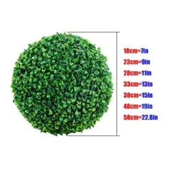 Artificial Plant Hemisphere Artificial Grass Balls Green Boxwood Balls Artificial Green Plant Decorative Balls Faux Boxwood Leaves Outdoor Fake Plants Plastic Plant For Outdoor Garden Decoration -Artificial Trees Store 51YbjOWPTeL