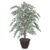 Vickerman 4' Artificial Variegated Smilax Bush, Brown Plastic Container. 1 Vickerman 4' Artificial Variegated Smilax Bush, Brown Plastic Container. -Artificial Trees Store 51YfG7rCkdL