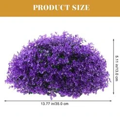 Healifty Home Decor Fake Plants Artificial Boxwood Topiary Plant Decorative Faux Boxwood Lifelike Plant Sphere For Indoor Outdoor Garden Lawn Wedding Party Decor Purple Artificial Grass Fake Plants -Artificial Trees Store 51YzaKesjRL