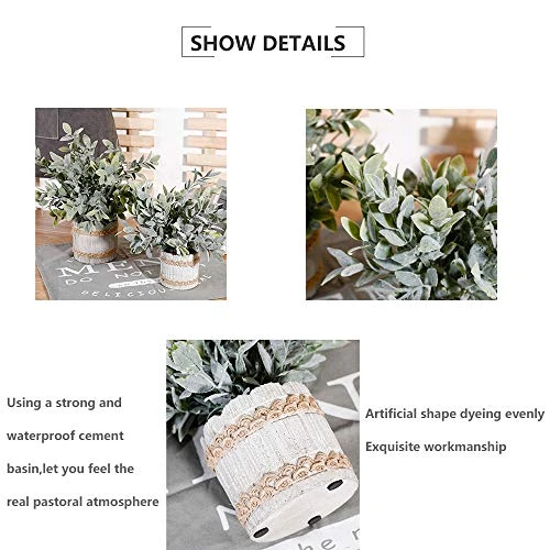 HC STAR Artificial Plants Small Potted Plastic Fake Plants Green Rosemary Faux Greenery Topiary Shrubs Plant For Home Decor Office Desk Bathroom Farmhouse Tabletop Indoor House Decorations 9 HC STAR Artificial Plants Small Potted Plastic Fake Plants Green Rosemary Faux Greenery Topiary Shrubs Plant For Home Decor Office Desk Bathroom Farmhouse Tabletop Indoor House Decorations - Image 7