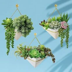 Winlyn 22 Pcs Bulk Artificial Succulents Plants Unpotted Small Aloe Hanging String Of Pearls Cactus Green Fake Succulents For Succulent Garden Arrangement Centerpiece Wall Indoor Outdoor Home Decor -Artificial Trees Store 51ZP7z3C0LL