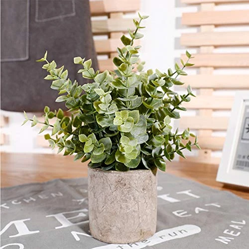 HC STAR Artificial Plant Potted Mini Fake Plant Decorative Lifelike Flower Green Plants 6 HC STAR Artificial Plant Potted Mini Fake Plant Decorative Lifelike Flower Green Plants - Image 4
