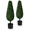 BestComfort 3ft Artificial Boxwood Topiary Tower Tree Set Of 2, Faux Plant Greenery Decor For House Garden Office And Store Decoration, Faux Potted Boxwood Plant, No Maintenance -Artificial Trees Store 51ZtnijKbeL