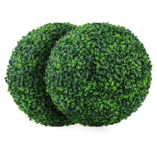 Sunnyglade 2 PCS 15.7 Inch 4 Layers Artificial Plant Topiary Ball Faux Boxwood Decorative Balls For Backyard, Balcony,Garden, Wedding And Home Décor (15.7 Inch) 3 Sunnyglade 2 PCS 15.7 Inch 4 Layers Artificial Plant Topiary Ball Faux Boxwood Decorative Balls For Backyard, Balcony,Garden, Wedding And Home Décor (15.7 Inch)